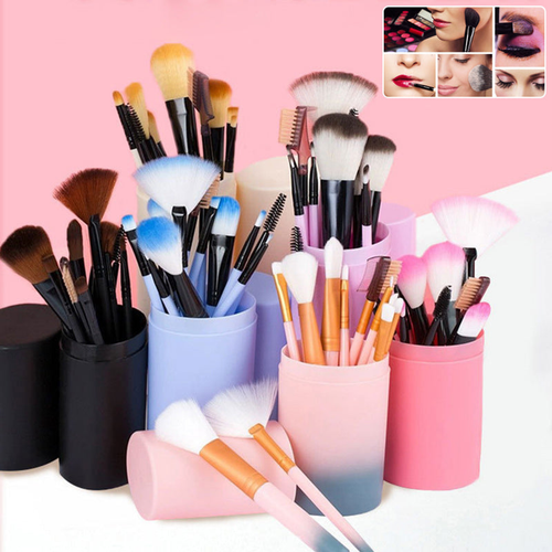 Makeup brush set color options for the NZ 12-piece collection